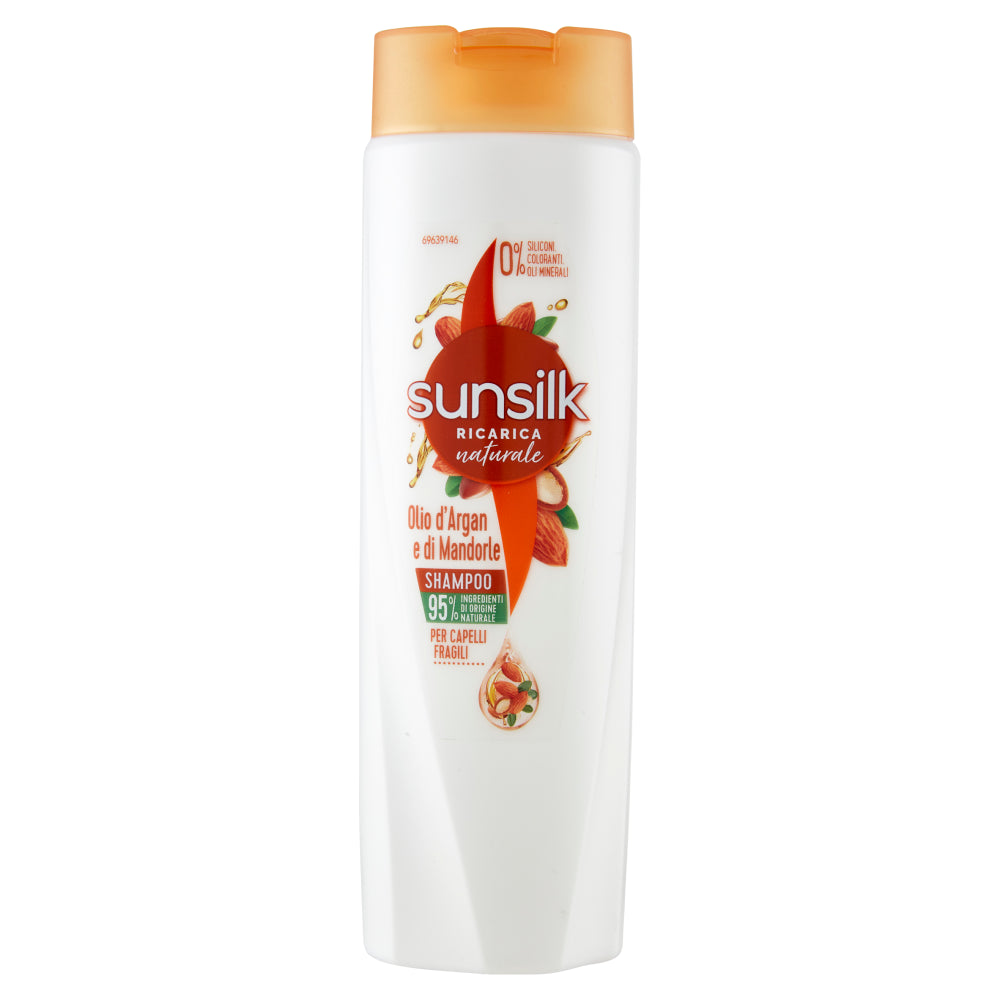 🌿 Sunsilk Ricarica Naturale – Shampoo con Olio di Argan e Mandorle 🌿