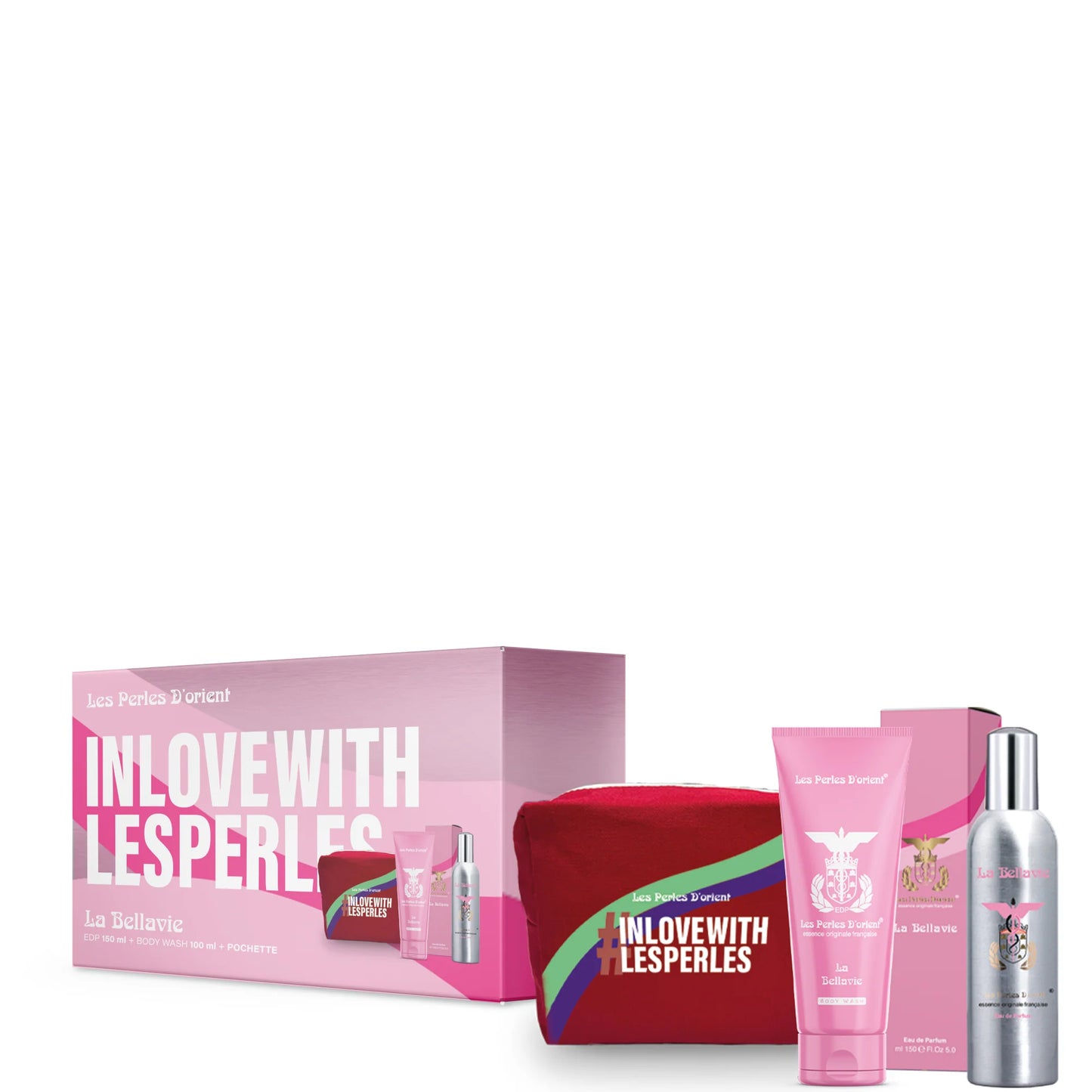 Les Perles d’Orient – Cofanetto Regalo La Bellavie (Eau de Parfum + Body Wash + Pochette)