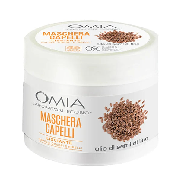 💆♀️ Omia Maschera Capelli – Olio di Semi di Lino (250 ml)