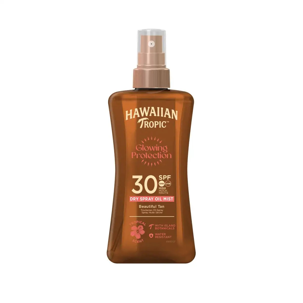 🌞 Hawaiian Tropic Glowing Protection SPF 30 – Olio Secco Spray Protettivo (200ml)