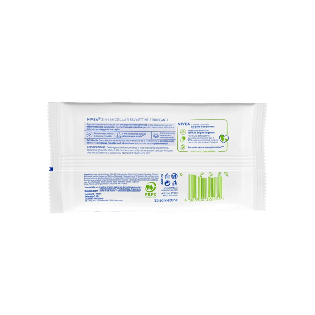 ✨ NIVEA 3IN1 MICELLAR - SALVIETTINE STRUCCANTI ✨