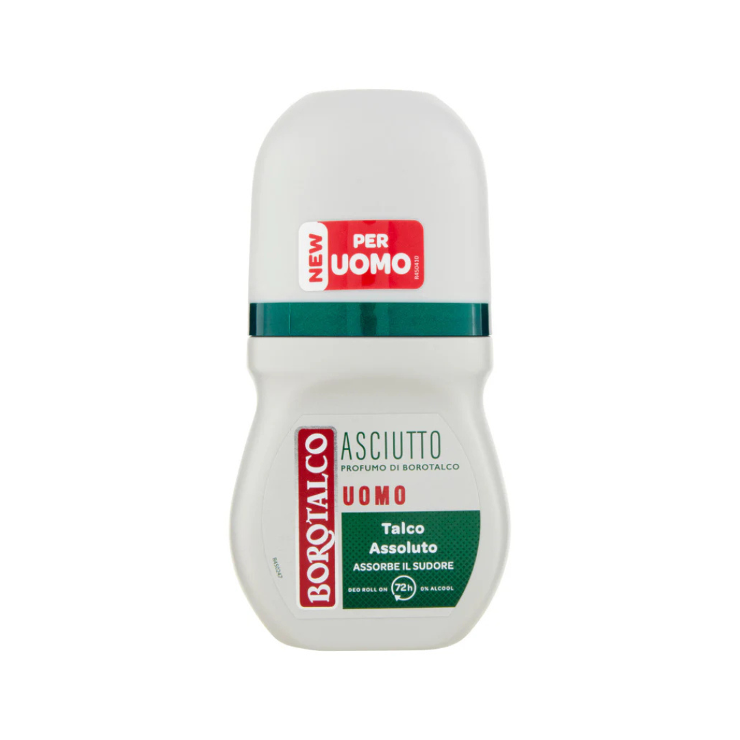 Borotalco Uomo Roll-On Talco Assoluto – Deodorante Asciutto 72h
