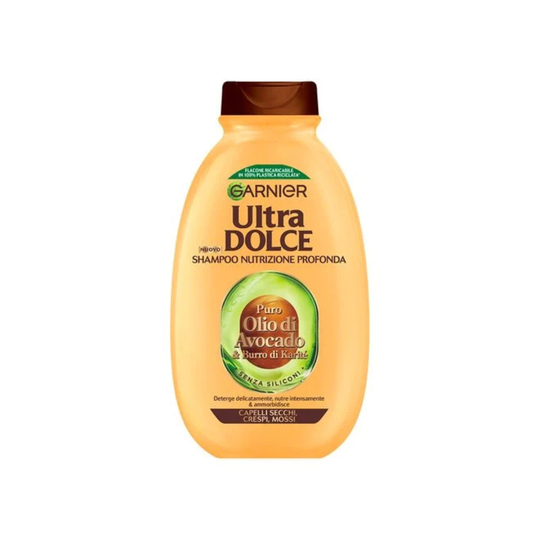🥑 Garnier Ultra Dolce Shampoo Ultra Nutriente - Olio di Avocado & Burro di Karité - 300ml 🥑