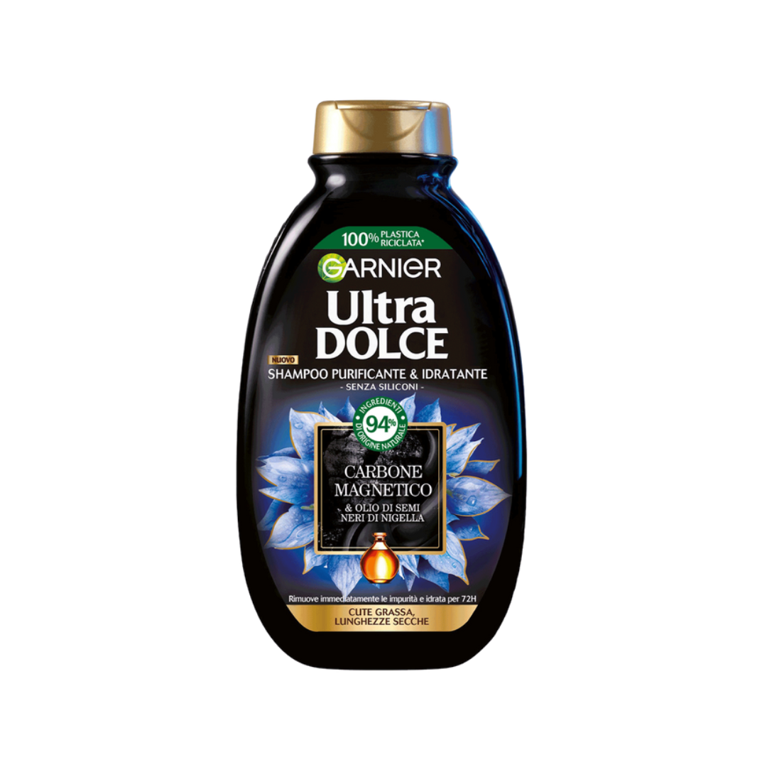 🔥 Garnier Ultra Dolce Shampoo Purificante - Carbone Magnetico & Olio di Semi di Nigella - 300ml 🔥