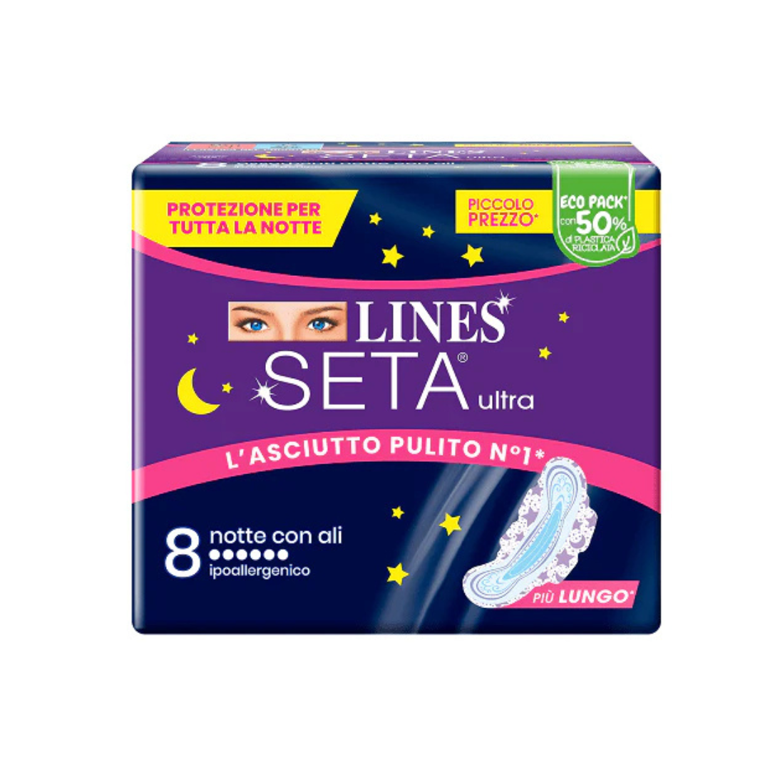 🌙 LINES SETA ULTRA NOTTE – Protezione e Comfort per tutta la Notte! 🌙
