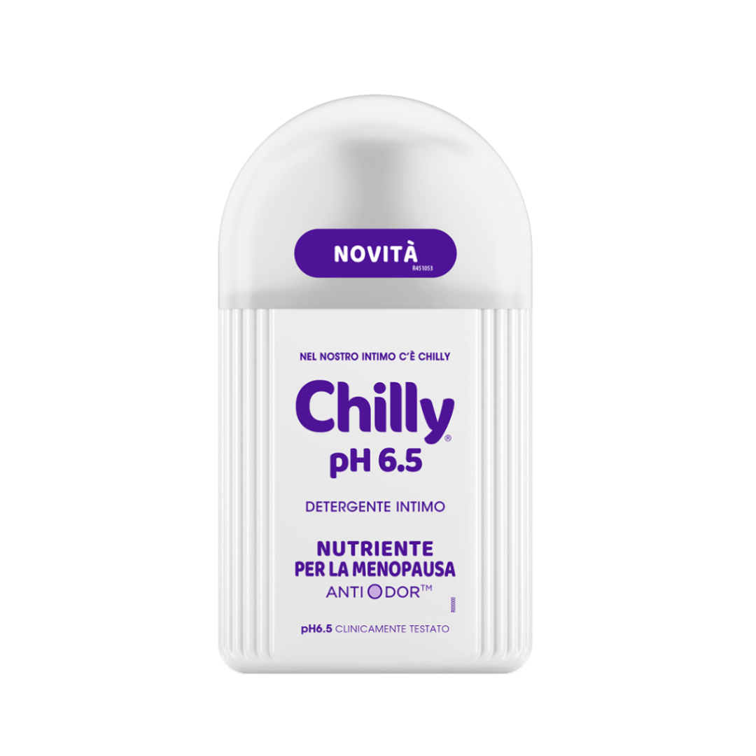 Chilly pH 6.5 - Detergente Intimo Nutriente per la Menopausa 🌸✨