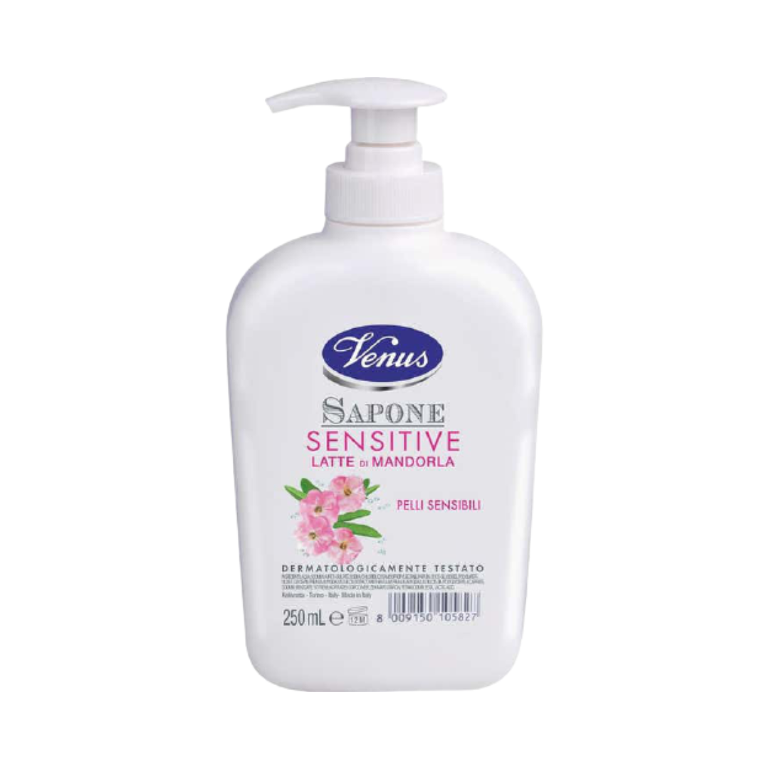 🌸 Venus Sapone Sensitive – Latte e Mandorla (250 ml) 🌸