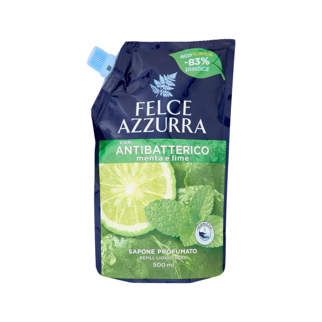 🍃 Felce Azzurra Sapone Profumato Antibatterico – Freschezza e Igiene in Ogni Goccia! 🍋