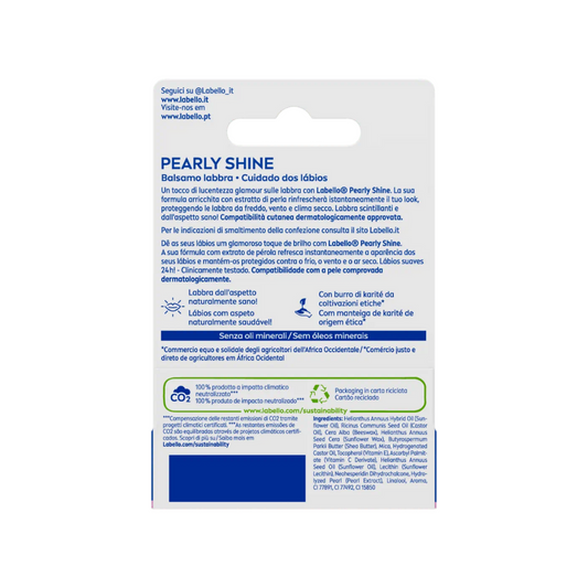 Labello Pearly Shine - Balsamo Labbra Idratante con Effetto Perlato