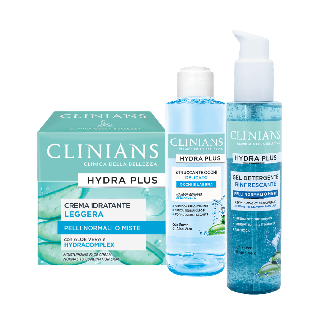 Clinians Hydra Plus - Kit Idratazione e Detersione Completa