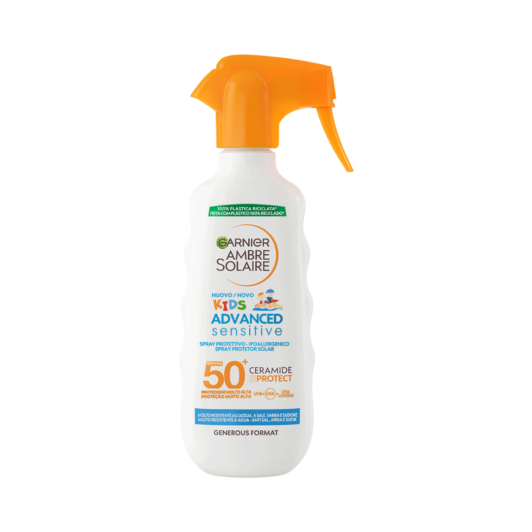 Garnier Ambre Solaire Kids Advanced Sensitive SPF 50+ – Spray Protettivo Solare