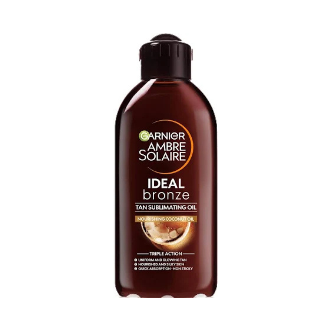 Garnier Ambre Solaire Ideal Bronze – Olio Sublimatore dell’Abbronzatura con Olio di Cocco