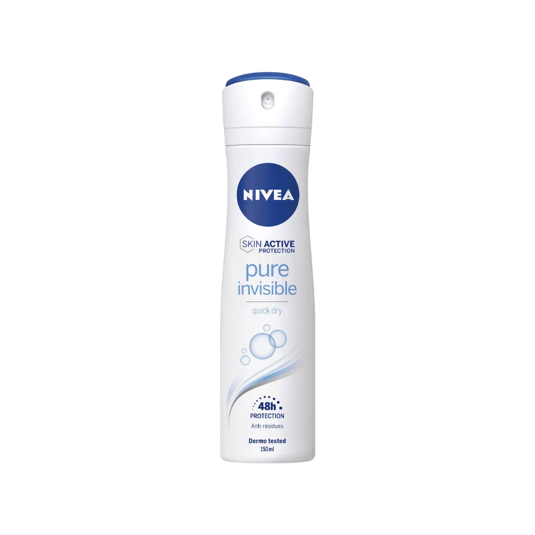 NIVEA Pure Invisible Skin Active Protection - Deodorante Spray 150ml