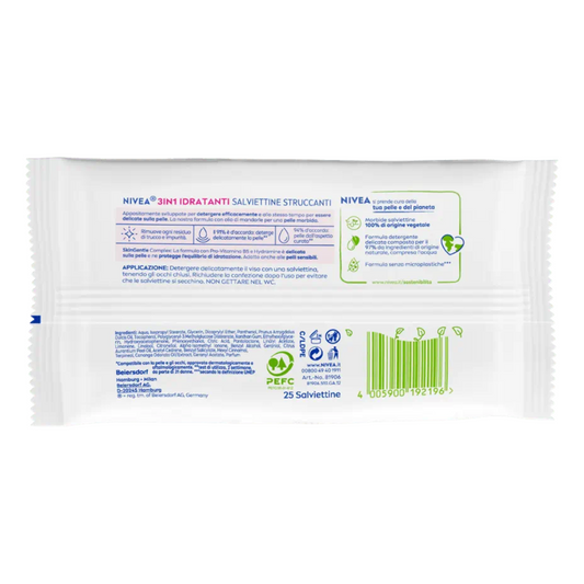 NIVEA 3in1 Salviettine Struccanti Idratanti 💙