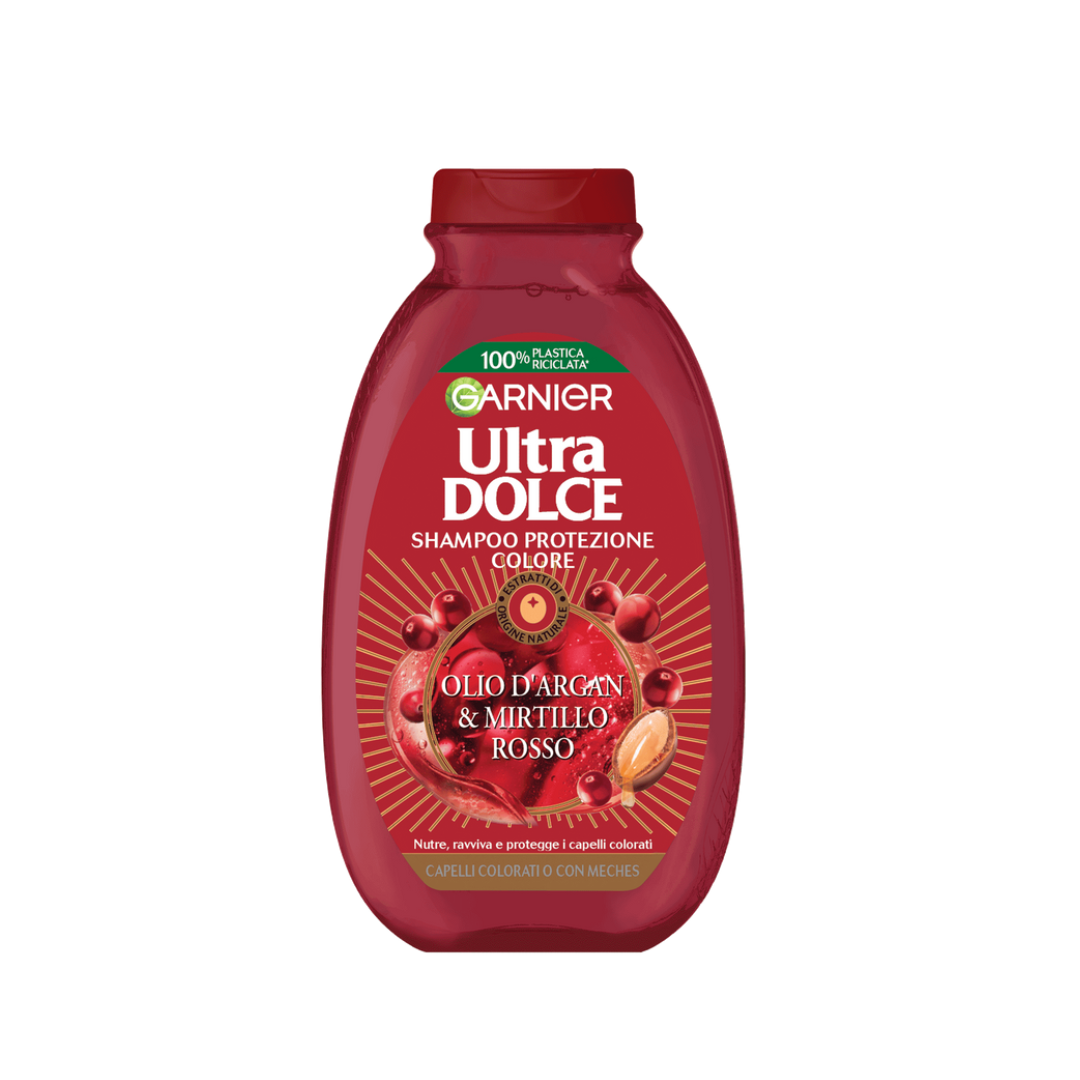 Garnier Ultra Dolce Olio d'Argan & Mirtillo Rosso - Shampoo Protezione Colore