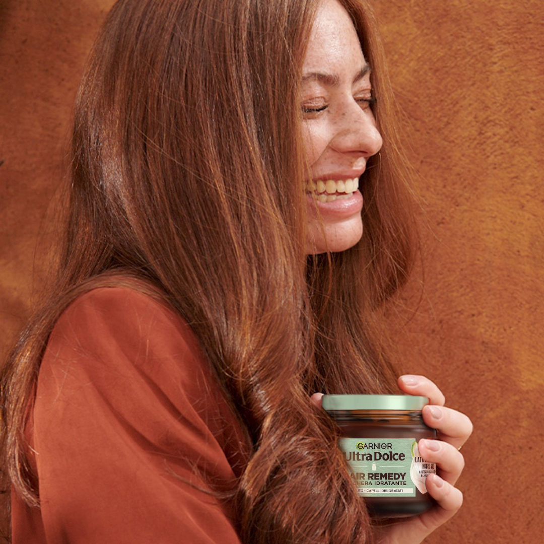 Garnier Ultra Dolce Hair Remedy - Maschera Idratante Latte di Mandorla & Linfa di Agave Bio