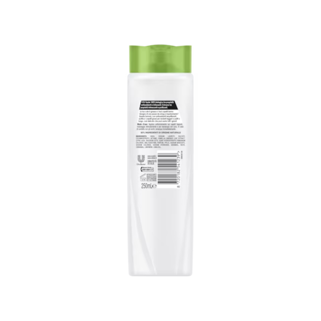 🍃 Sunsilk Ricarica Naturale Shampoo - Tè Verde & Limone - 250ml 🍋