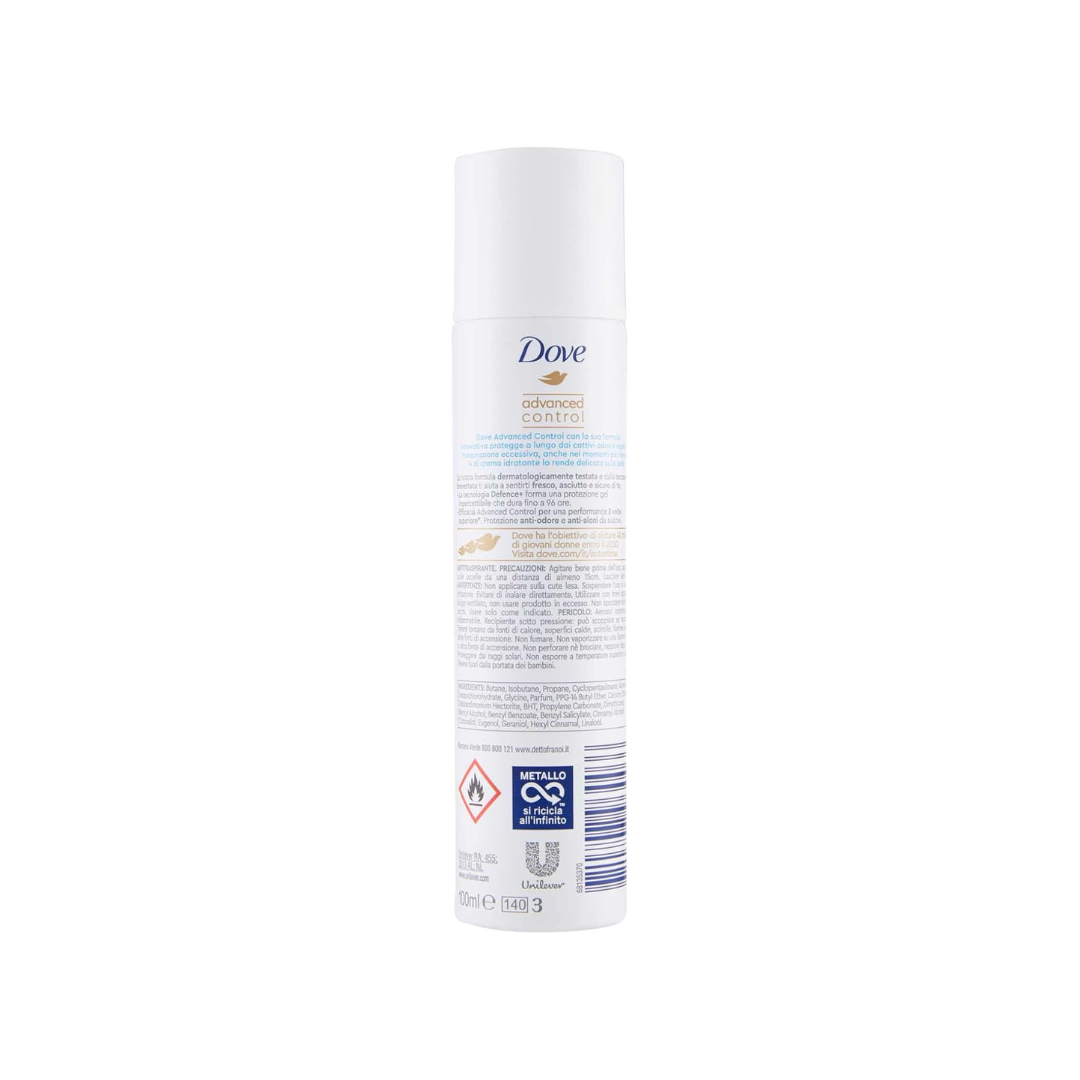 Dove Advanced Control Original - Deodorante Spray 96h, 100ml