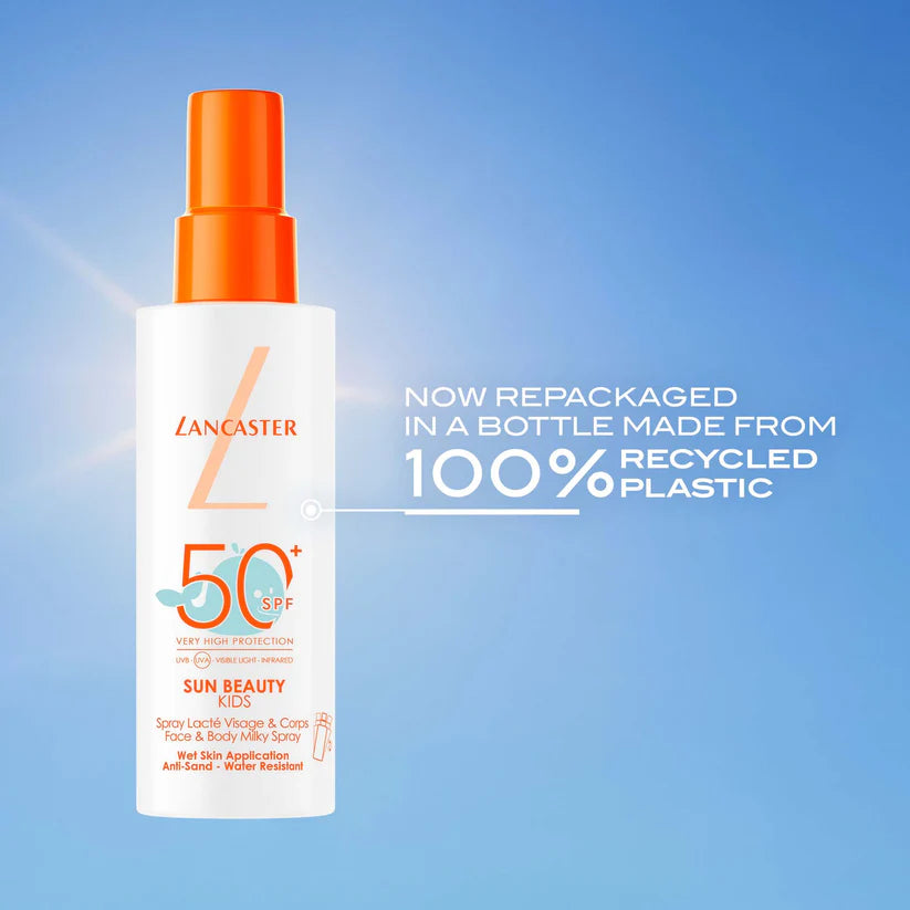 🧒 Lancaster Sun Beauty Kids – Spray Latte Solare Viso & Corpo SPF 50+ (150ml)