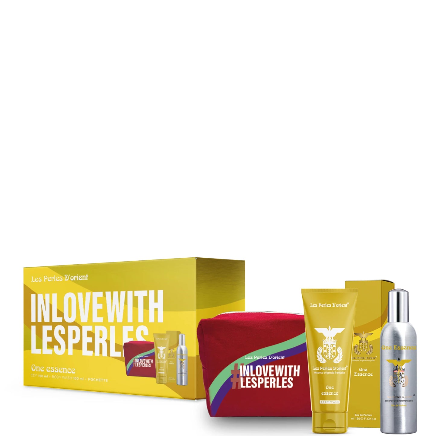 Les Perles d’Orient – Cofanetto Regalo One Essence (Eau de Parfum + Body Wash + Pochette)