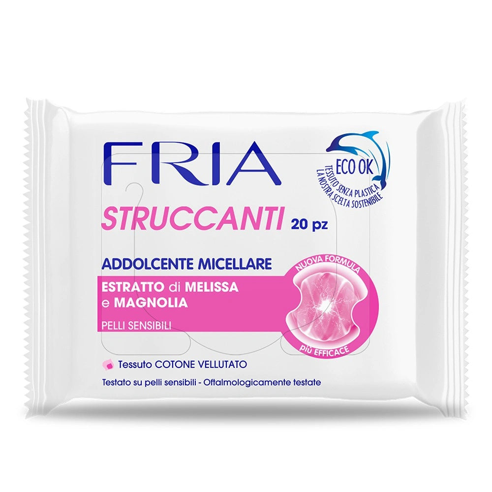 🌸 Fria Salviette Struccanti Micellari – Melissa & Magnolia (20 pz)