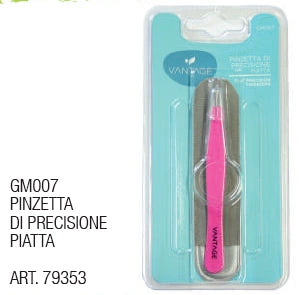 🎯 VANTAGE GM007 – Pinzetta di Precisione Piatta Rosa