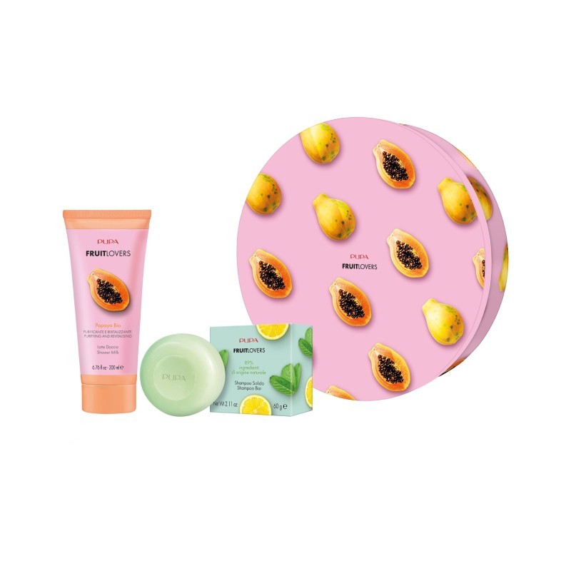Pupa Fruit Lovers Papaya Bio – Cofanetto Latte Doccia & Shampoo Solido 🍑🍃
