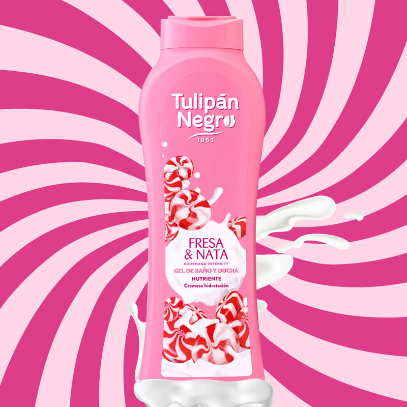 🍓 Tulipán Negro Fresa & Nata – Dolcezza Irresistibile sotto la Doccia! 🛁