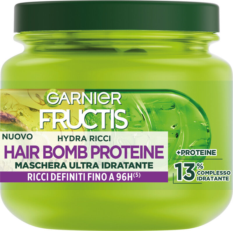💚 Garnier Fructis Hydra Ricci – Hair Bomb Proteine Maschera Ultra Idratante 320 ml