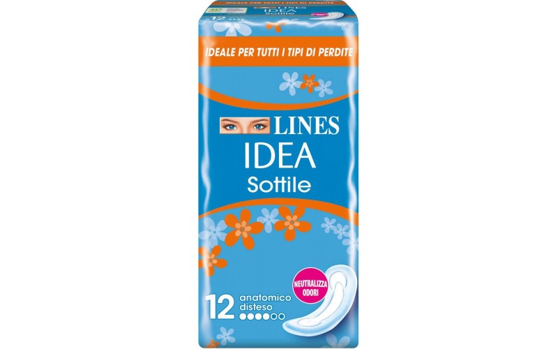 Lines Idea Sottile – 12 Assorbenti Anatomici
