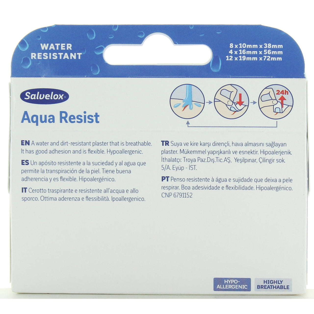 🩹 Salvelox Aqua Resist – 24 Cerotti Protettivi e Traspiranti