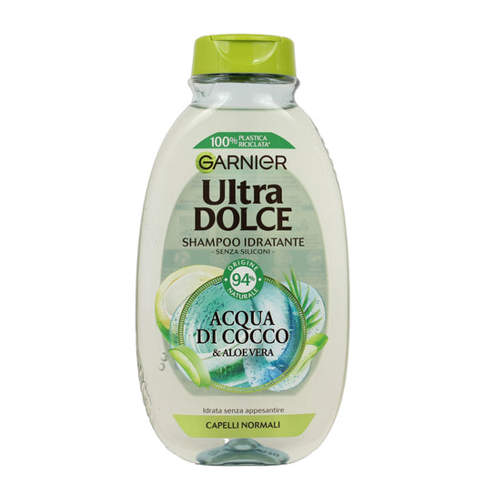 🌿 GARNIER ULTRA DOLCE SHAMPOO IDRATANTE ACQUA DI COCCO & ALOE VERA 🌿