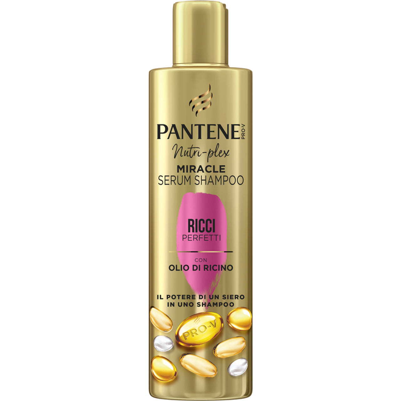 💖 Pantene Pro-V Miracle Serum Shampoo Ricci Perfetti – Con Olio di Ricino – Nutri-Plex