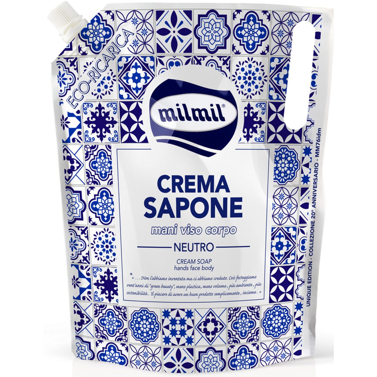💙 MilMil Crema Sapone Neutro – Delicatezza e Tradizione per Tutta la Famiglia! 💙