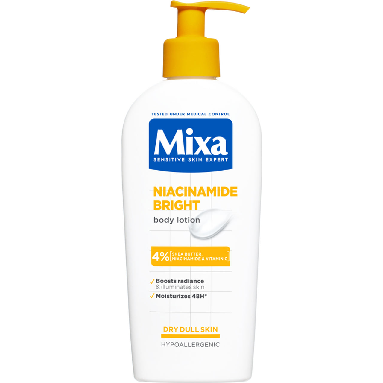 ✨ Mixa Niacinamide Bright – Lozione Illuminante per il Corpo – 250 ml