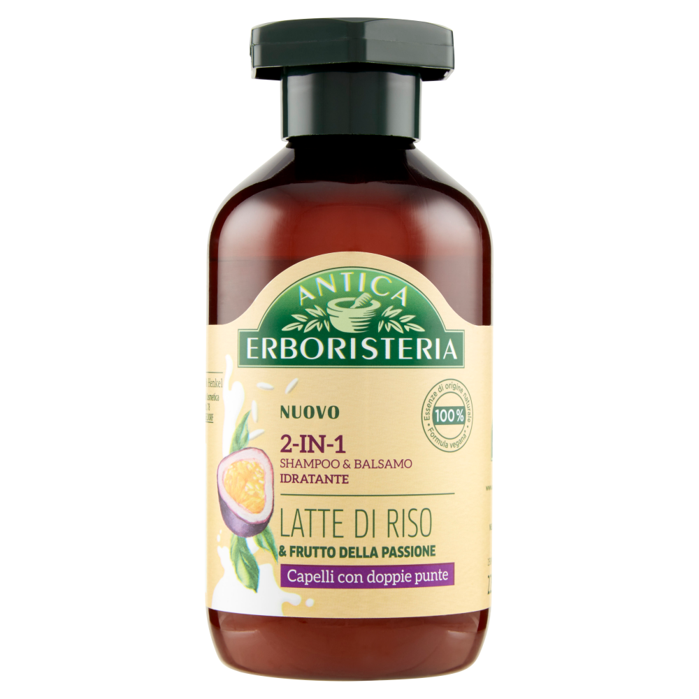 🌾 Antica Erboristeria – Shampoo & Balsamo 2-IN-1 Latte di Riso e Frutto della Passione