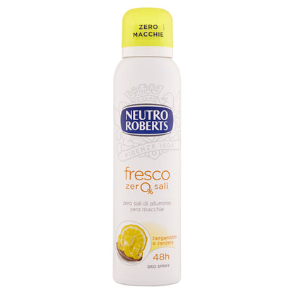 🍋 Neutro Roberts Deo Spray Fresco Zero Sali – Bergamotto e Zenzero 150ml