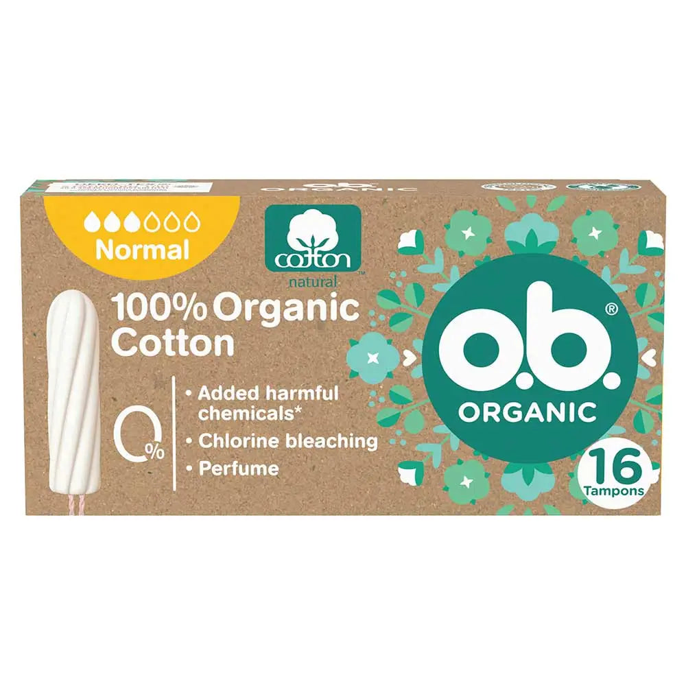 🌿 O.B. Organic – Normal | 100% Cotone Biologico | 16 Tamponi