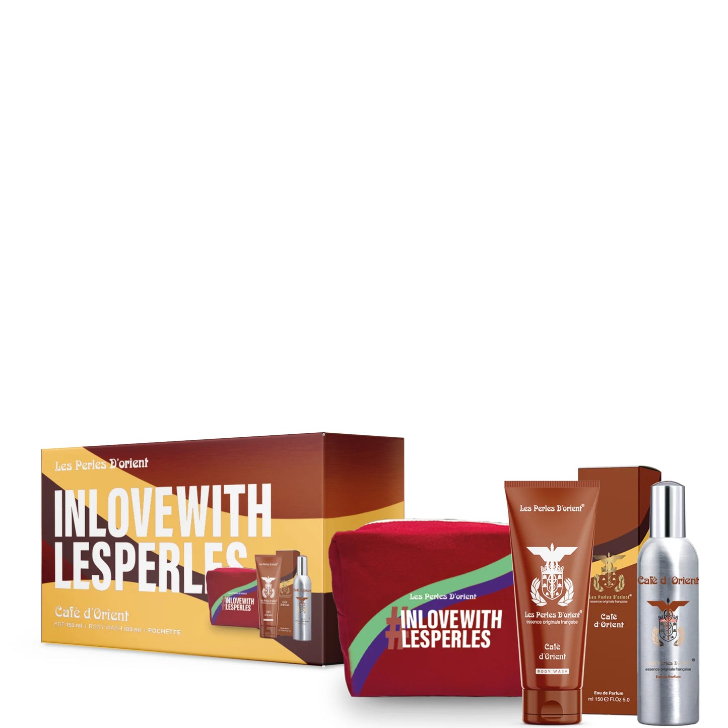 Les Perles d’Orient – Cofanetto Regalo Café d’Orient (Eau de Parfum + Shower Gel + Pochette)
