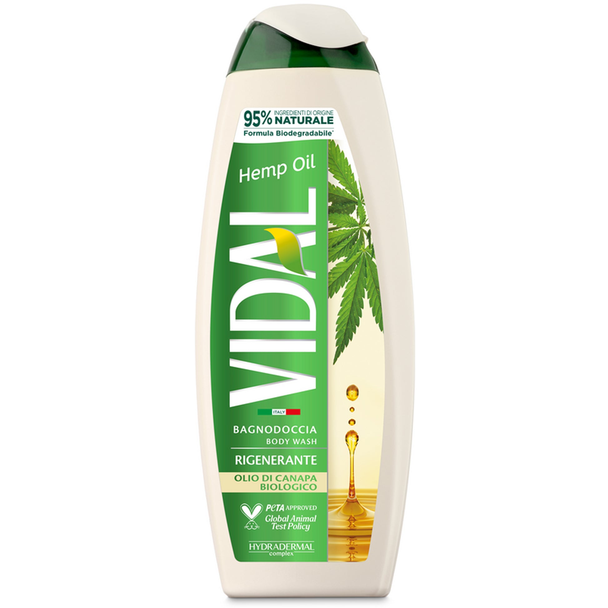 🌿 VIDAL BAGNO DOCCIA HEMP OIL – NUTRIZIONE E RIGENERAZIONE NATURALE 🌿