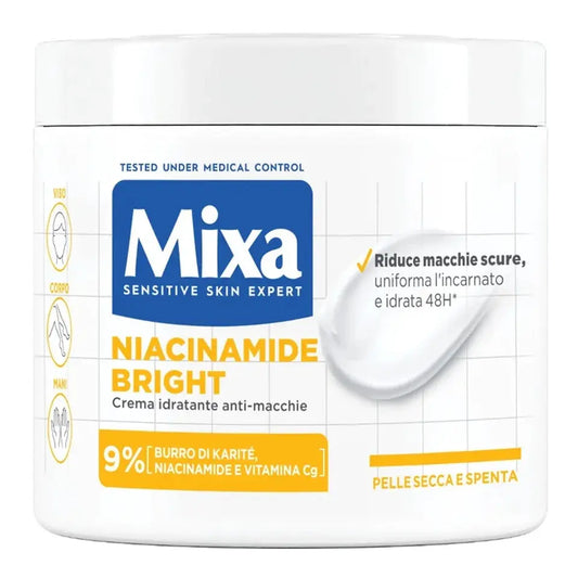 🌞 Mixa Niacinamide Bright – Crema Idratante Anti-Macchie – 400 ml
