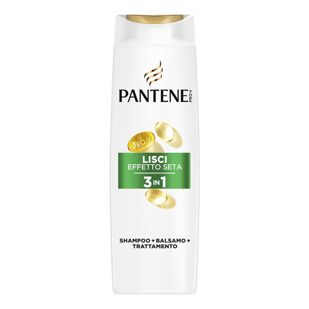 💚 Pantene Pro-V Lisci Effetto Seta 3 in 1 Shampoo + Balsamo + Trattamento – Tutto in uno per capelli lisci e setosi