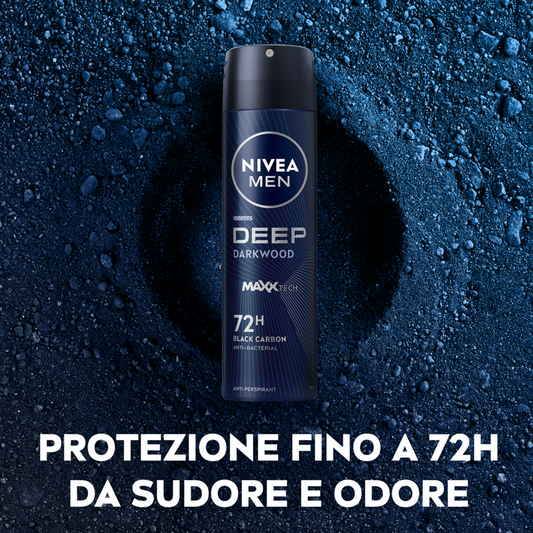 🔥 NIVEA MEN DEEP DARKWOOD – PROTEZIONE INTENSA FINO A 72H! 🖤💪