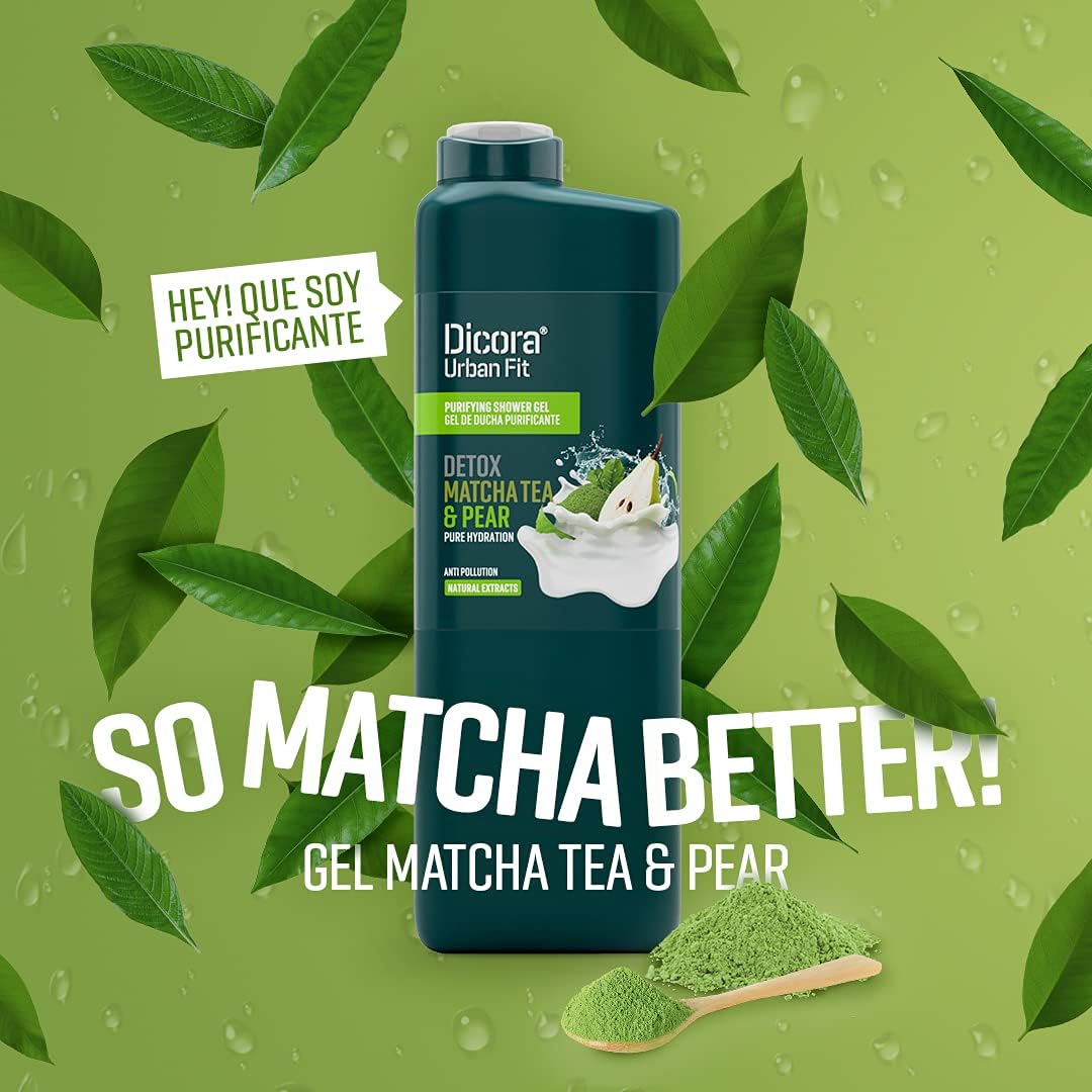 🍐 DICORA URBAN FIT – Gel Doccia Matcha Tea & Pear (750 ml)