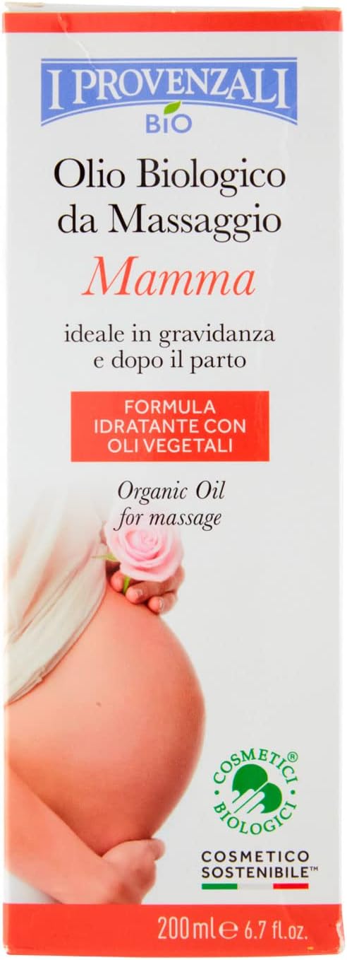 🤰 I Provenzali Bio – Olio Biologico da Massaggio Mamma (200ml)