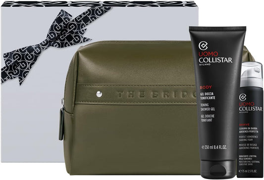 Collistar Uomo – Cofanetto Regalo con Pochette The Bridge (Gel Doccia + Schiuma da Barba)