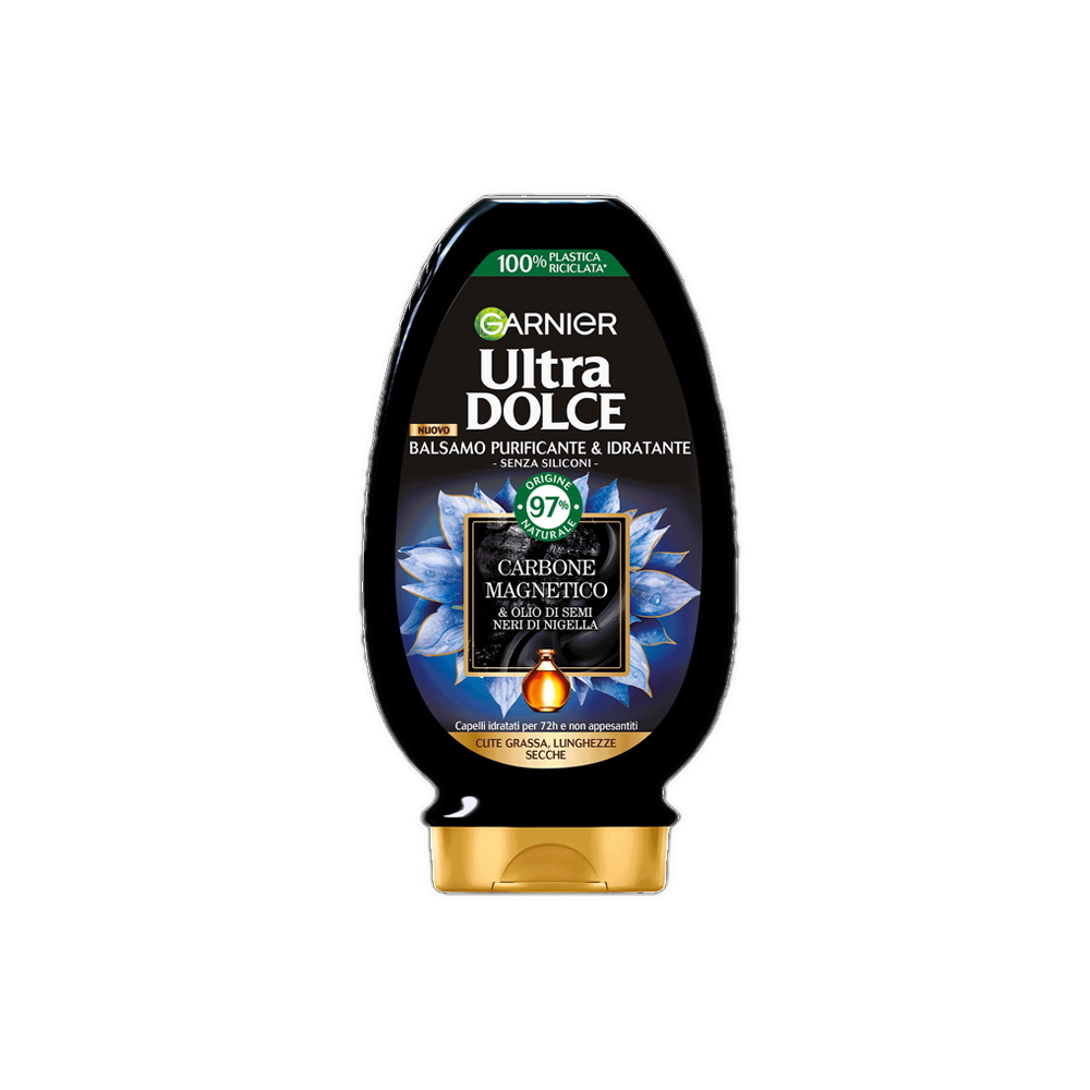 Balsamo Ultra Dolce Carbone Magnetico & Olio di Nigella – Purifica e Idrata con un Solo Gesto!