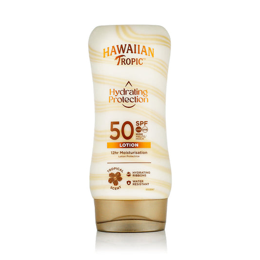 🌺 Hawaiian Tropic Hydrating Protection SPF 50 – Latte Solare Idratante (180ml)