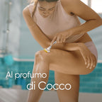 Gillette Venus Comfortglide Coconut – Rasoio Donna con Manico in Metallo + 2 Ricariche