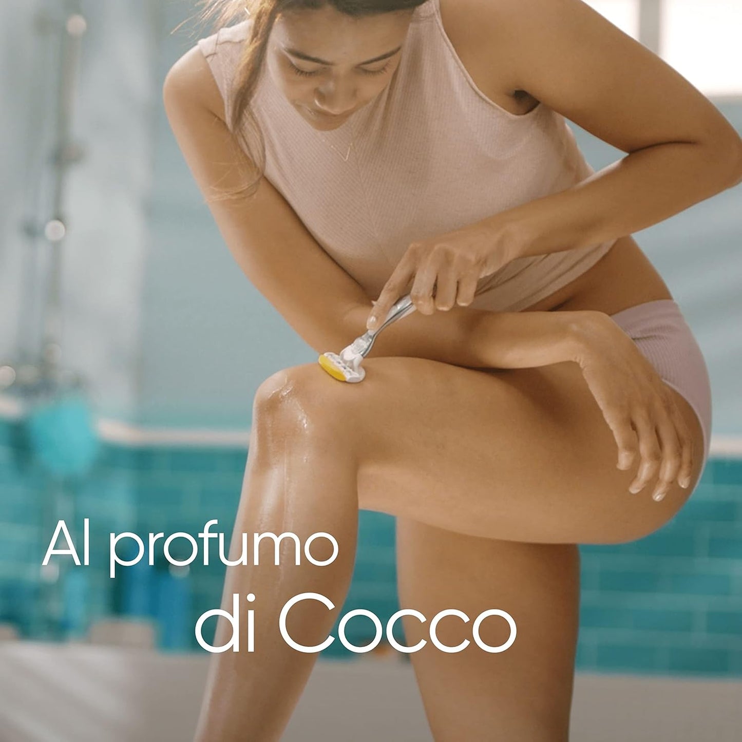 Gillette Venus Comfortglide Coconut – Rasoio Donna con Manico in Metallo + 2 Ricariche